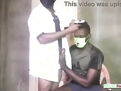 African Raw gets worse in his hairdresser scene getting his dick sucked at the barber shop publicly